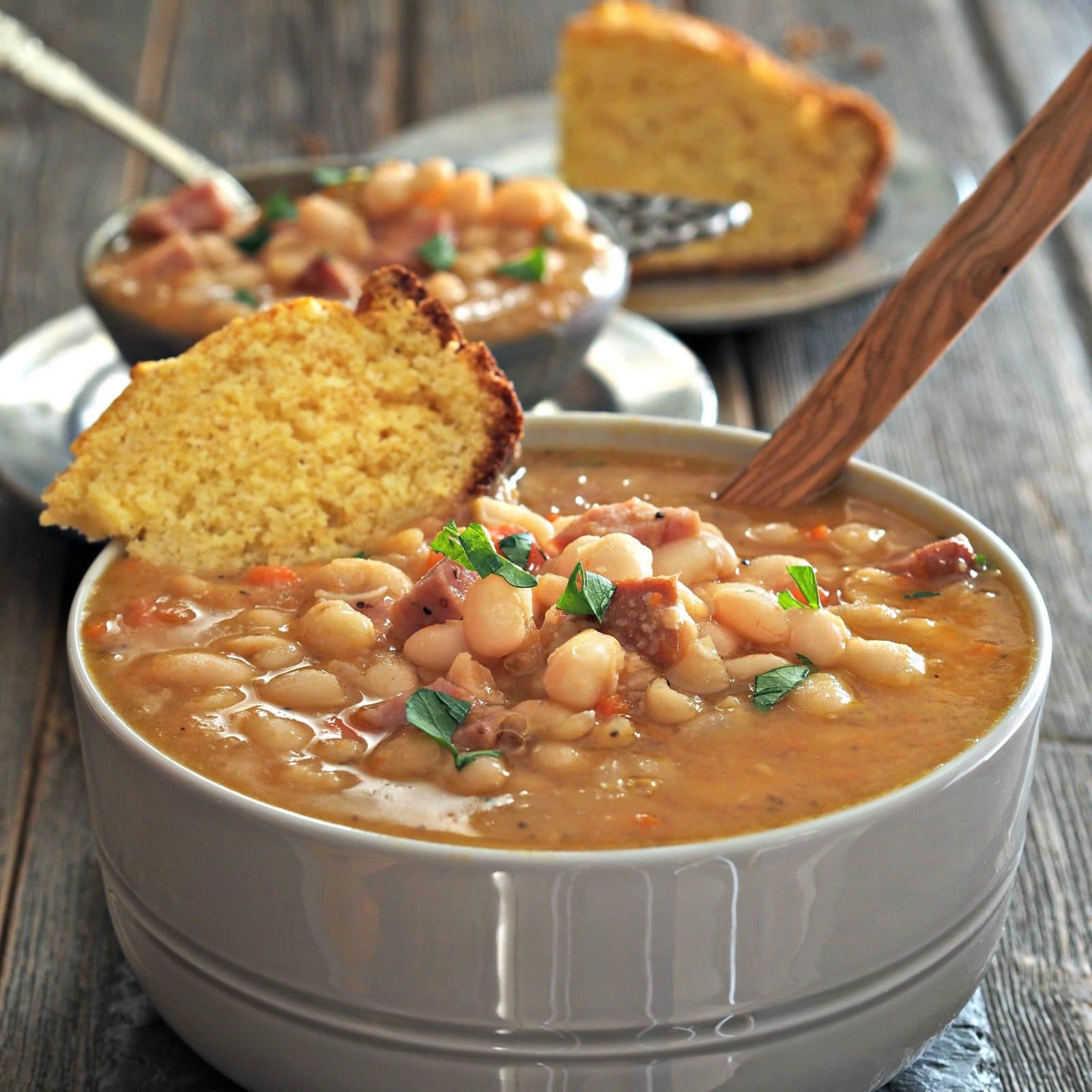 Classic Ham & Bean Soup Simply Sated